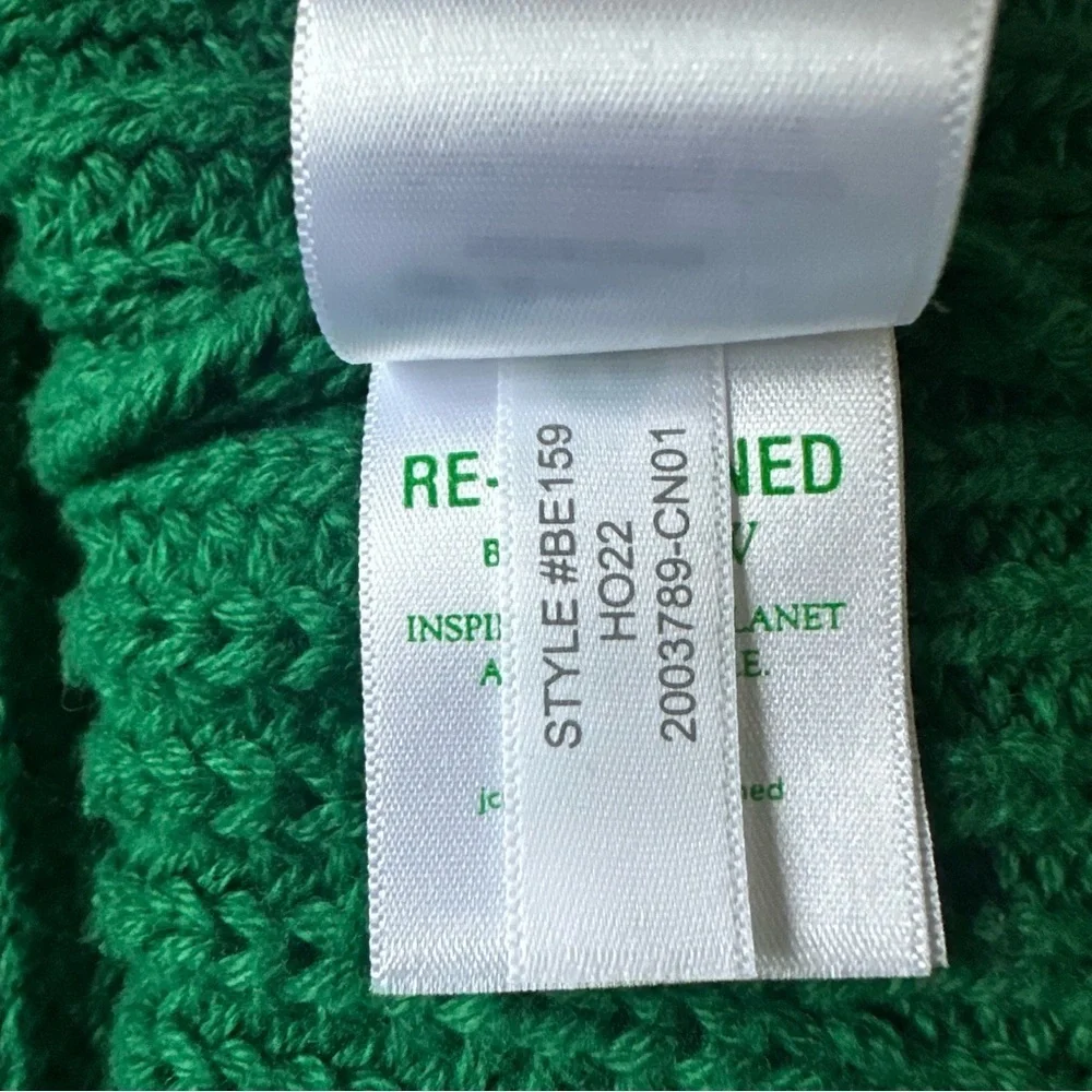 J. Crew 100% Cotton Green Turtleneck Sweater Green Sz M